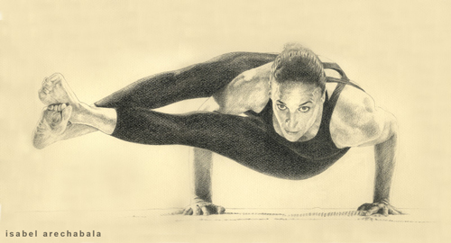 Marta R. Mahou en Astavakrasana